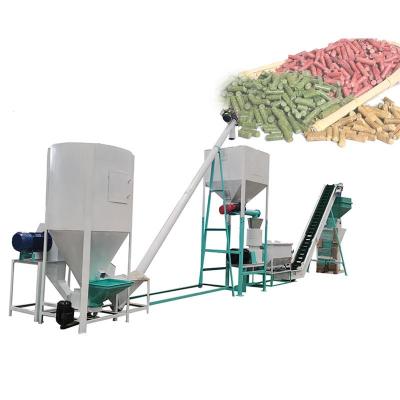 Китай Goat Feed Pellet Production Line Pig Horse Feed Pellet Machine With Packing Machine продается