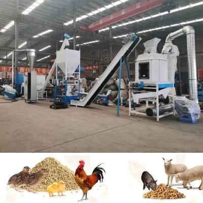 중국 1.5-2 T/H Ring Die Poultry Feed Mill Machine SGS Chicken Feed Maker Machine 판매용