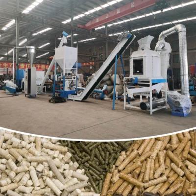 Cina 0.5-30 tonnellate/ora Linea di produzione di pellet per mangimi con mulino di pellet a ring die in vendita