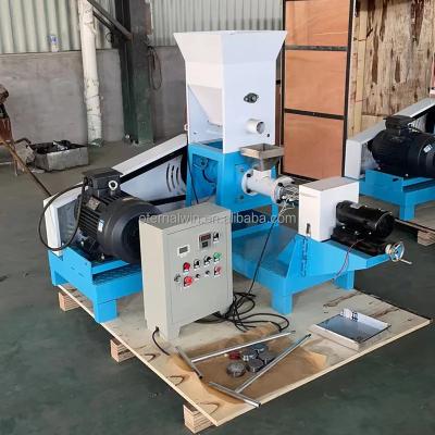 China Single Screw Dry Type Fish Feed Machine With Automatic Feeding for sale