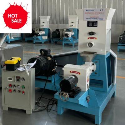 China 18.5kw Dry Type Fish Feed Extruder For 200 Kg/H Capacity And 0.4kw Cutting Power for sale