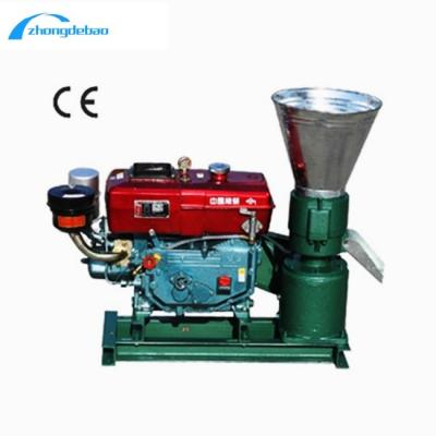 China New Design 10HP Diesel Type Feed Pellet Machine 90kg/h Animal Feed Mill Machine for sale