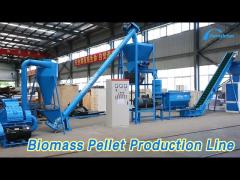 Flat Die Biomass Pellet Production Line 10t/H High Capacity For Straw