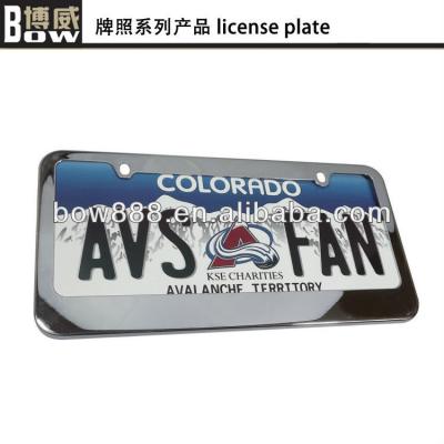 China Aluminum CNC Machining Plastic Car License Plate for sale