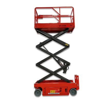 China Hot Sale 8m Hotels Scissors 450Kg Hydraulic Electric Lift Platform Electric Hydraulic Lift Man Scissor Lift Mobile Work Platform for sale