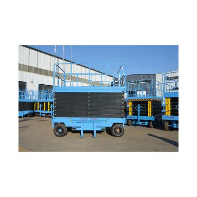 China Hotels Buy Manual Lift Platform Lift 4-22m Mobile Man Lift Hydraulic Mobile Scissor Lift Aerial Platform For Aerial Work for sale