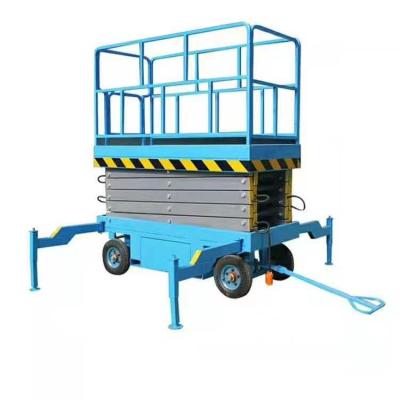 China Customizable Three Wheel Scissor Lift Platform Hotels Hydraulic Scissor Lift Electric People Lifts for sale