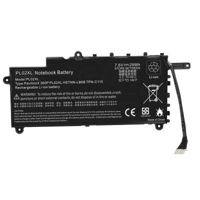 China New Replacement 7.4v 29wh PL02XL PL02 LAPTOP battery for HP Pavilion 11 X360 11-N010DX 11-N030TU 751875-00 batteries for sale