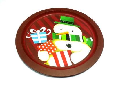 China Metal Tinplate Tin Serving Trays Of Painting Cartoon / Metal Saucer for sale