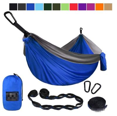 China Wholesale 2 person adult high quality portable nylon portable outdoor parachute camping hammock with tree strap for sale