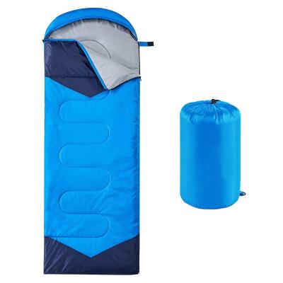 China Envelope type lightweight portable sleeping bag for 3-4 hot and cold weather camping travel backpacking with waterproof bag for sale