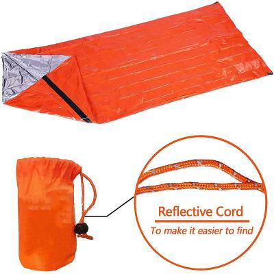 China Envelope Type High Quality Amazon Emergency Camping Outdoor Sleeping Bag With Drawstring Wholesale China Survival Sleeping Bag for sale