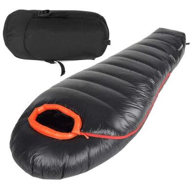 China Manufacturer Warm Lightweight Outdoor Envelope Type Camping Increasing 800g Filling Duck Down Mummy Sleeping Bag Winter for sale