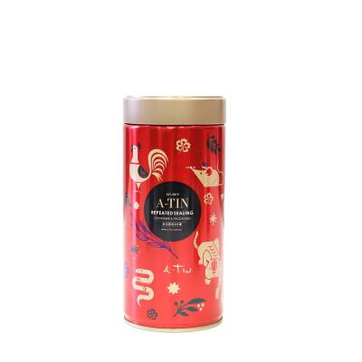 China Food Customized printed Luxury Food Grade Coffee Bean Airtight Tin box Canister Degassing Valve Seal Round Airtight Coffee Can Tin for sale