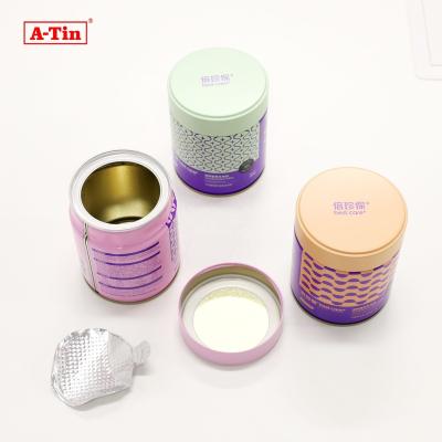 China Food A-tin 0.23mm Tinplate 73mm diameter Metal Airtight Tin Can for Pet Food Powder Packaging for sale