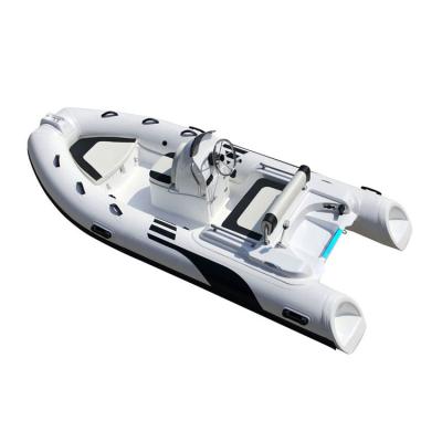 China water sports & Entertainment PVC / HYPALON 5 Person Deep V Fiberglass Fishing RIB Inflatable 390 Boat for sale