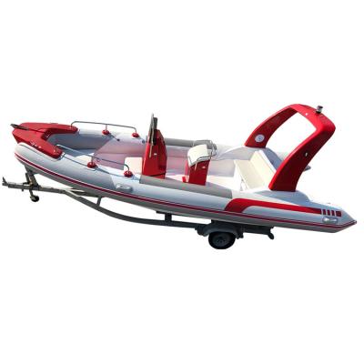 China water sports & Entertainment 19ft Hypalon RIB Boats Deep V Shape 5.8m With Outboard Motor Yacht For Sale for sale