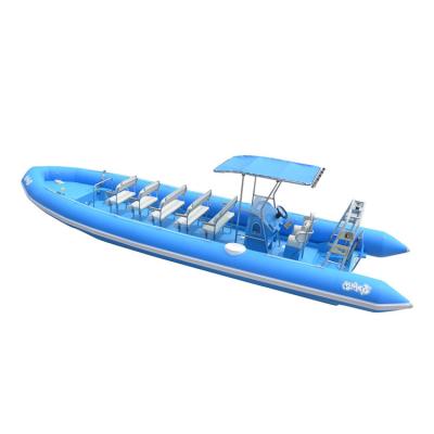 China Warter Sports Luxury Fiberglass Rib Boat Inflatable Rigid Boat Yacht 960 for sale