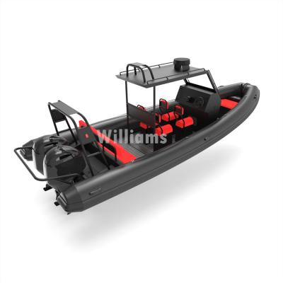 China water sports & Entertainment RHIB 760 High Performance Aluminum Police Cruishing RIB Inflatable Boat for sale