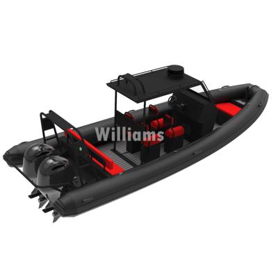 China water sports & Entertainment 25ft RHIB 760 High Performance Cruise Aluminum Police RIB Inflatable Boat for sale