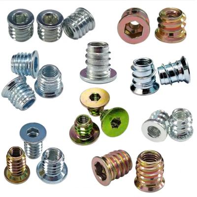 China M2 M3 M4 M5 M6 M8 copper high torque insert nut set funiture brass insert nut for wood for sale