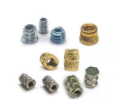 China High Torque Threaded Inserts China Manufacturer Furniture Brass Metal Knurled Knurled Nut Locking Fitting Knurled Brass Thread Insert Nut for sale