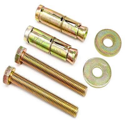 China 4PCS Fix Bolt M12 X Mild Steel 60 Steel Yellow Galvanized Shield Anchor Rawl Rawl Bolts for sale