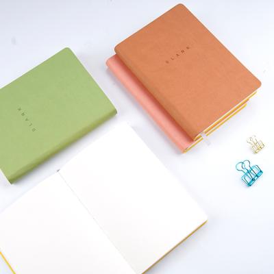 China Customized Creative Printed College Student Diary Business Simplicity Soft Leather Notebook Thickened A5 for sale