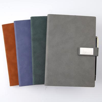 China Custom Printed A5 Size Hardcover PU Leather Softcover Notebooks for sale