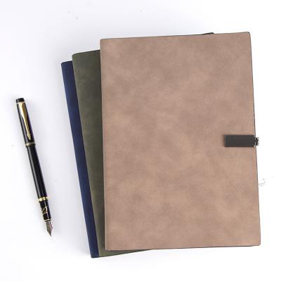 China 2021 Printed Ring Binder Magnetic Office Organizer Diary Notebook with Metal Buckle Leather Weekly PlannerSoft Leather Big Can be cust for sale