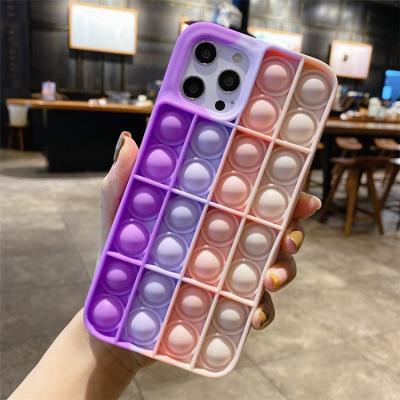 China Anti-drop Amazon Top Selling Anti Worry Push Bubble Friendly Silicone Case For Xiaomi Redmi Note 10 Cell Phone 4G Case Custom Model for sale