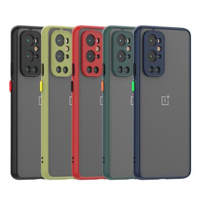 China Anti-fall cheap price matte smoke translucent case for OnePlus 9 pro tpu pc back cover for sale