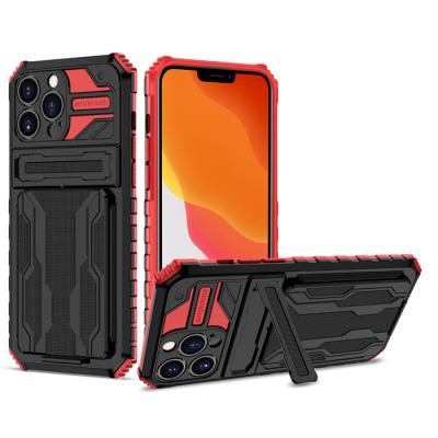 China Maximum Armor Case For Iphone 13 Pro Anti-Gravity Anti-fall Card Wallet Gentlemen ID Card Holder Phone Cases for sale