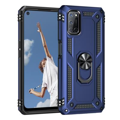 China PC 2in1 Ring Holder Hard Armor Case Hybrid Anti-fall TPU For Oppo A72 A52 A92 Anti Gravity Back Cover With Car Mount Magnet for sale