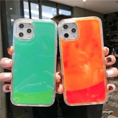 China Anti-drop Sand Silicone Case Luminous Liquid Quicksand Phone Case For Oppo Reno 5 Pro Dynamics Realme C20 C11 Back Cover Glitter Sand for sale