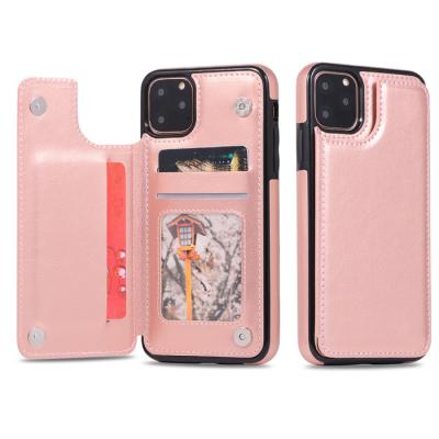 China Multifunctional Anti-fall Card Slots Wallet Mobile Phone Case For Iphone 12 pro Max Leather Phone Accessories for sale