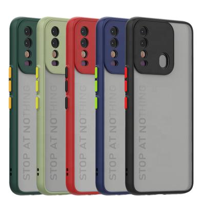 China anti-fall cheap price Frost smoke hot sale matte case for Tecno spark put 2021 spark 7T ultra thin tpu pc back cover for sale