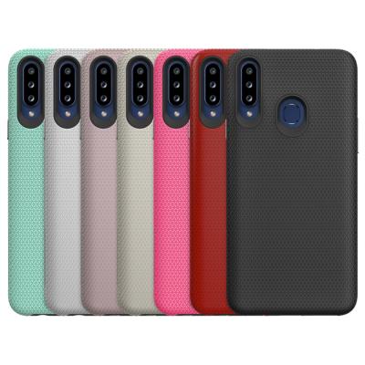 China Luxury Shockproof Shockproof Full Cover TPU PC Triangle Phone Case For Samsung Galaxy A20s for sale