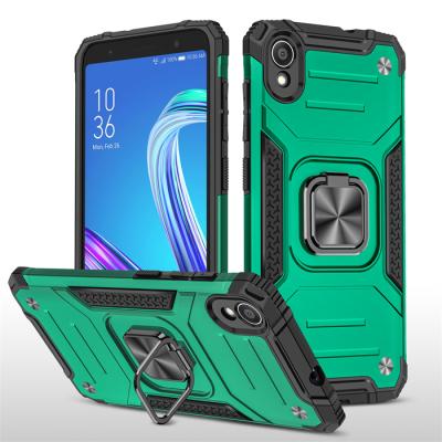 China Magnetic Living Ring Holder Phone Cover For Asus ZenFone (L1) ZA550KL Gravity Shield PC+TPU Hybrid Shockproof Anti-Fall Car Cover for sale