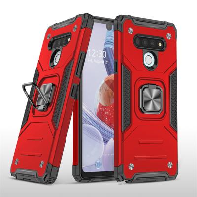 China Ring Holder Shockproof Magnetic Shockproof 2 in 1 Phone Case for LG Stylo 6 Anti-fingerprint Back Cover for sale