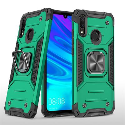 China Luxury Shockproof 2 in 1 2019 Smart Armor Full Protective Anti Gravity Mobile Cover Shockproof Metal Ring Kickstand Phone Case For Huawei P for sale