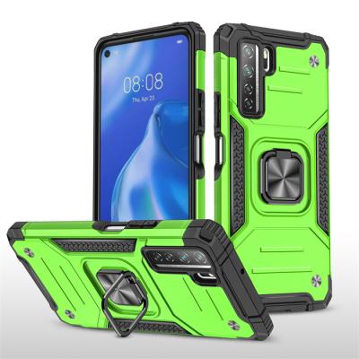 China Car Mount Ring Holder Shockproof Protective Hard Shockproof Case For Huawei P40 lite Anti-fingerprint Mobile Cover for sale