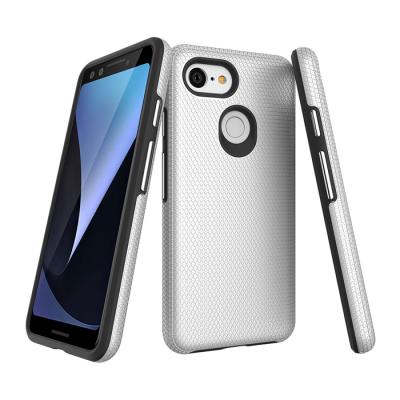 China Shockproof Unique Triangle Texture PC TPU Hybrid Shockproof Phone Case For Google Pixel 3 Protective Shell Cover for sale