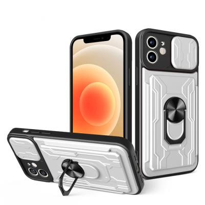 China Shockproof Mobile Ring Holder Phone Case Cover For Iphone 12 Shockproof Inclusive Design Camera Protection for sale