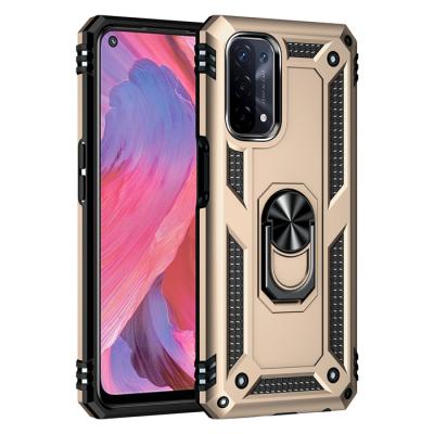 China 360 Full Shockproof Protective Ring Holder Kickstand Accessories Shield Luxury Rugged Case For Oppo A74 5G for sale