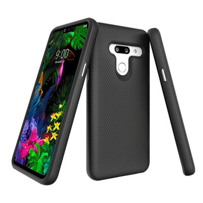 China Triangle Shockproof Texture PC TPU Hybrid Rugged Shockproof Phone Case For LG G8 Wireless Charger Shell Cover for sale