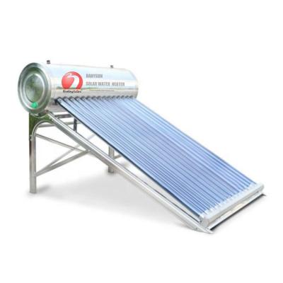 China Hotel Stainless Steel Non Pressure Vacuum Tubes Solar Powered Water Heater for sale