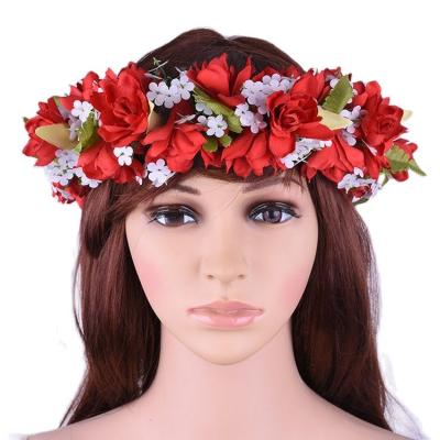 China Fashion Factory Supplier HL0059B 7Colors 64CM Artificial Silk Tuberose Headband Haku Tropical Flower Hawaii Women Accessories Headwear for sale