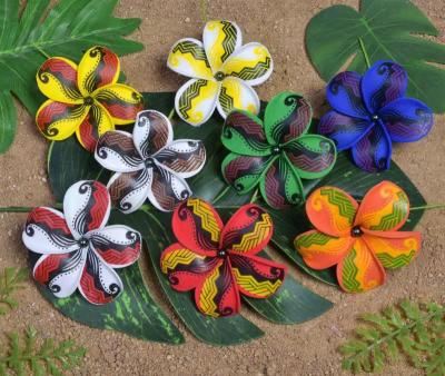 China F1174-1 Supplier Artificial Dance Party Decoration Factory Hawaii Decorative Flower 8color 9cm Eva Foam Plumeria Hair Pick for sale