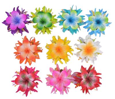 China Hair Accessories Factory Supplier HC00046 10Color 15CM Artificial Velvet Spider Lily Hair Claw W Foam Head Flower Hawaii Flower Party Accessories for sale